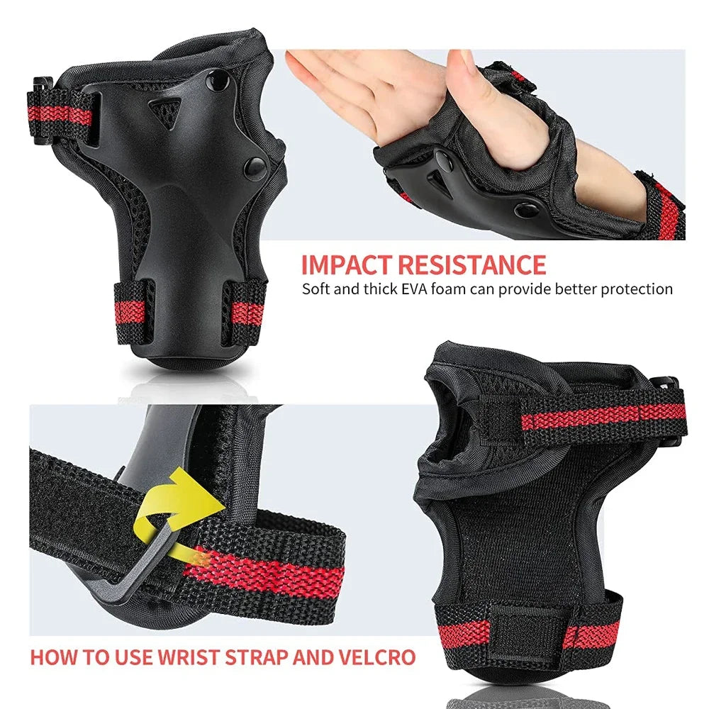 6-Piece Protective Knee, Elbow, and Wrist Pad Set for Kids - 20