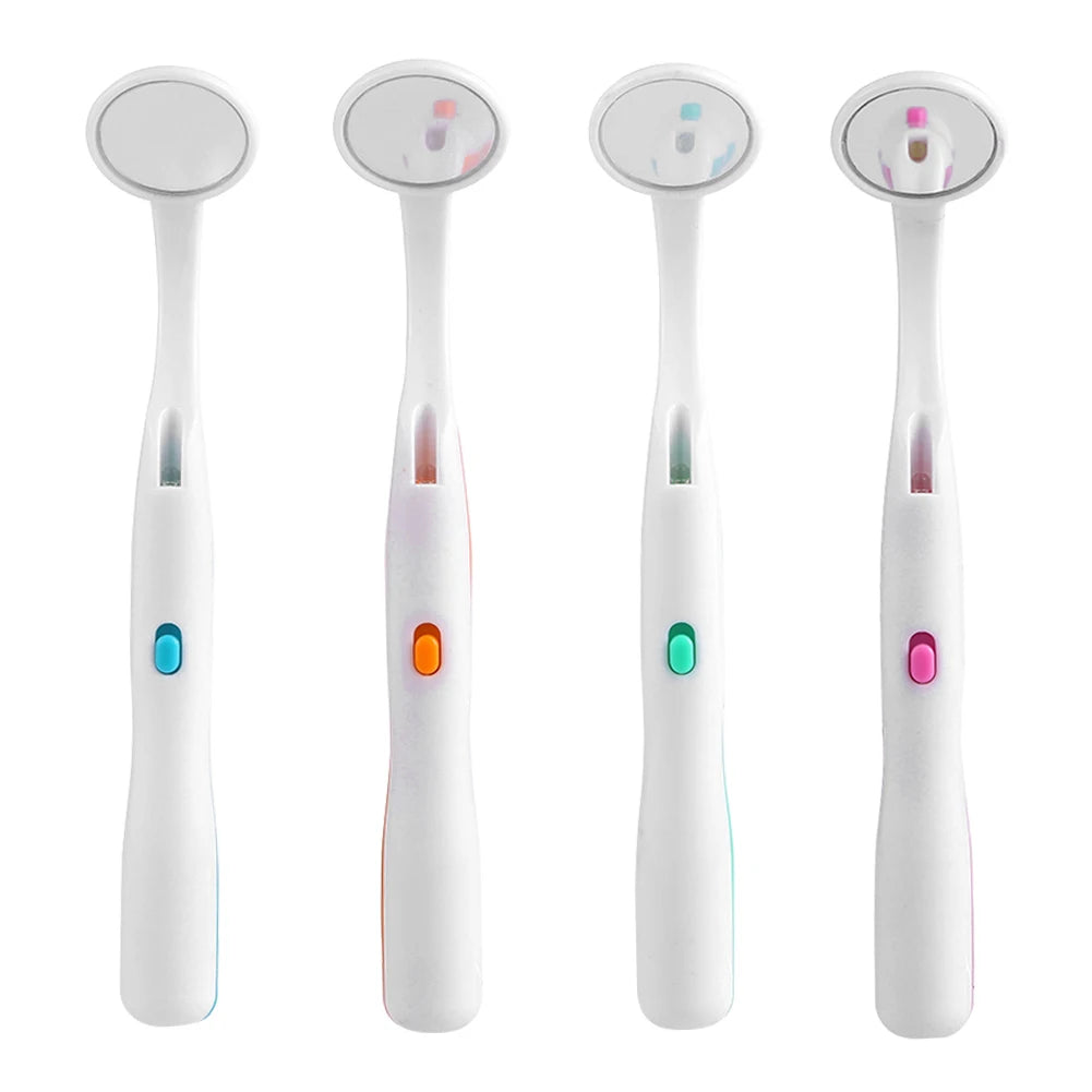 LED Illuminated Oral Dental Inspection Mirror for Teeth Cleaning - 1