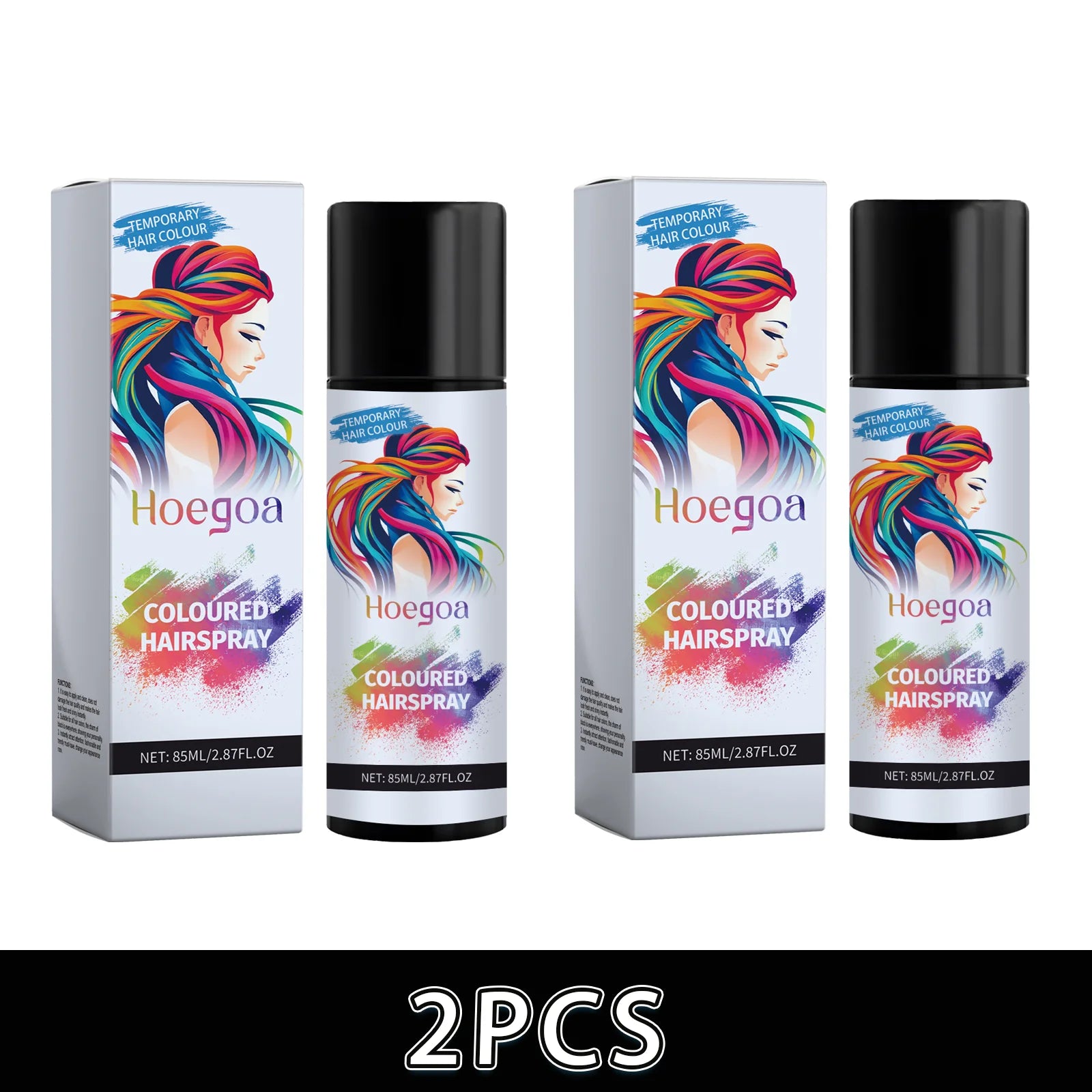 Instant Temporary Black Hair Color Spray for Roots and Styling - 14