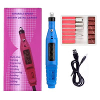 Portable Electric Nail File and Manicure Drill Kit