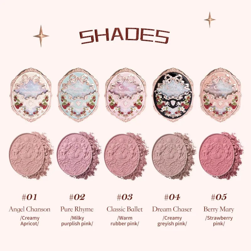 Embossed Long-Lasting Powder Blush for Silky Smooth Skin - 3