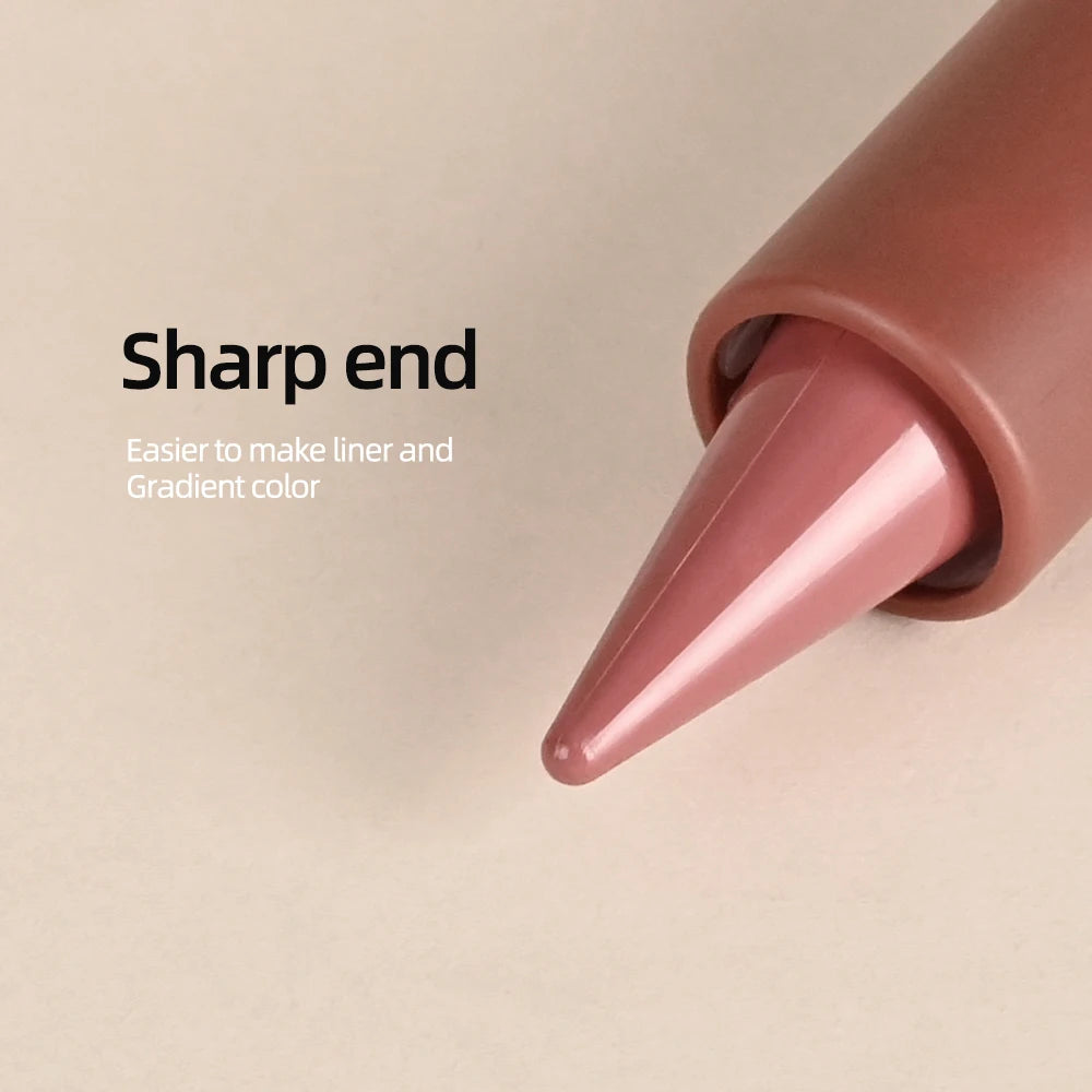 2-in-1 Waterproof Matte Lip Liner and Lipstick Crayon - 5