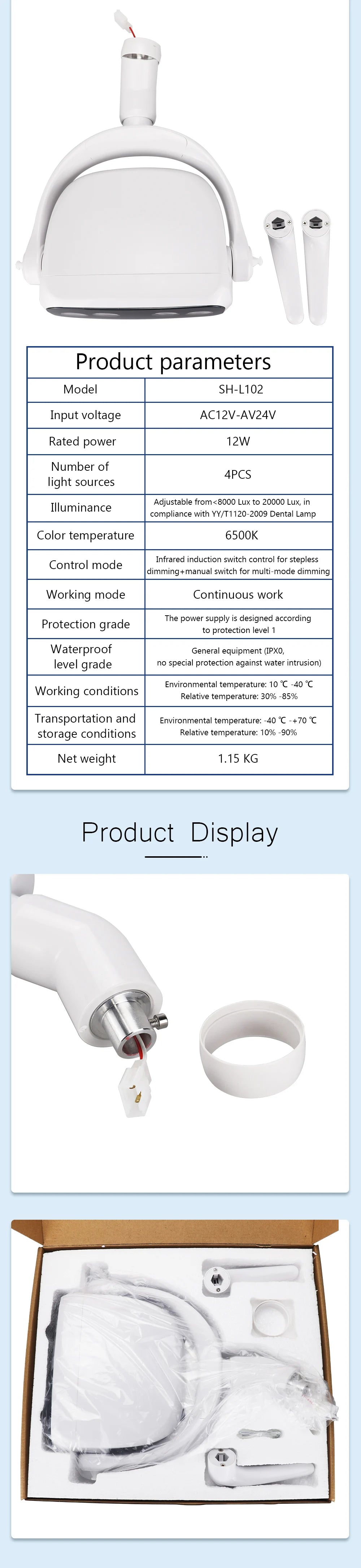 Shadowless LED Dental Operation Light for Chair Units - 9