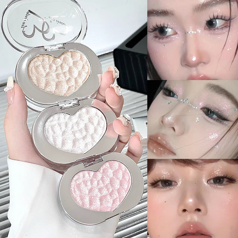 Shimmer Highlighter Powder for Radiant Face Contouring - 2