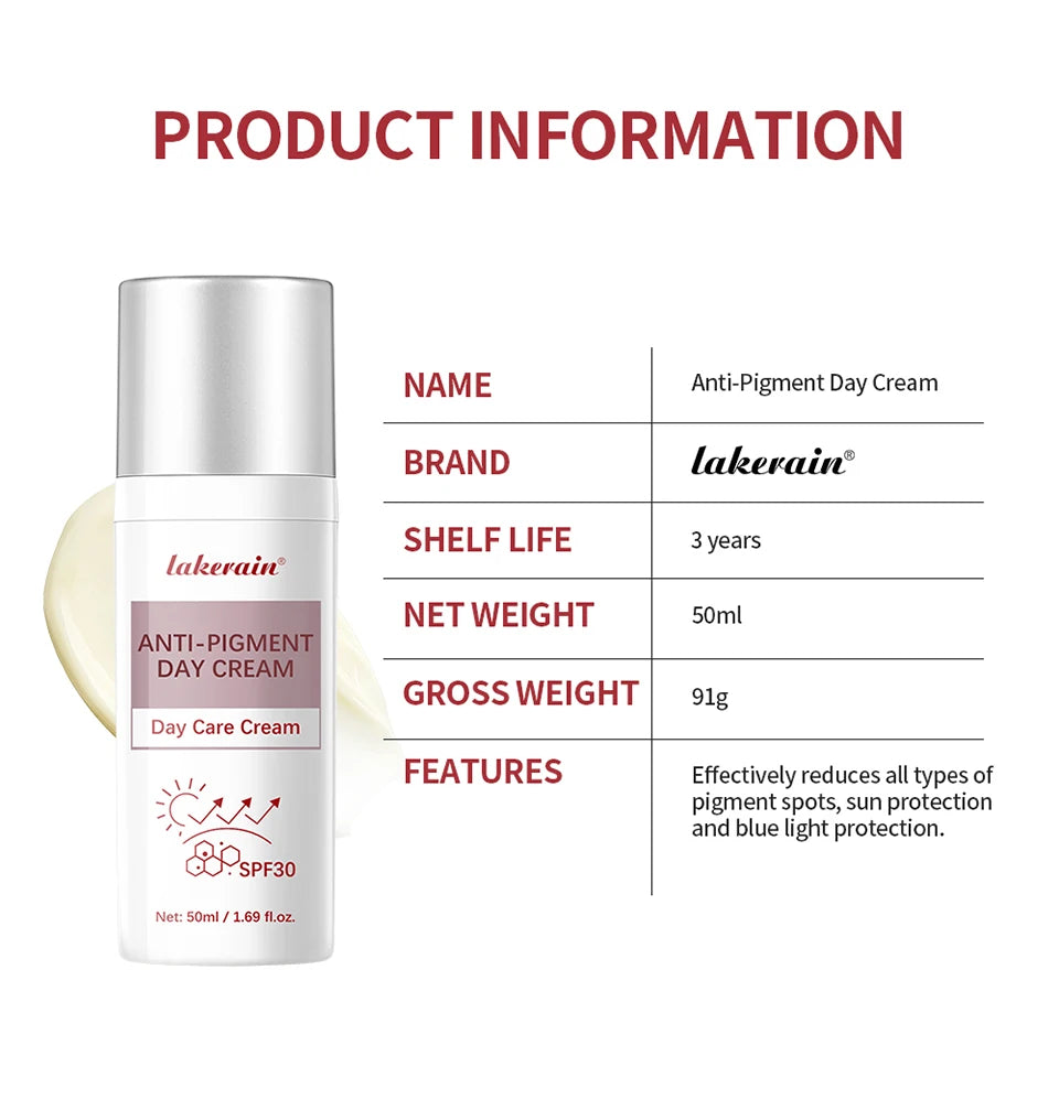 SPF 30 Anti-Pigment Daily Moisturizing Day Cream - 15
