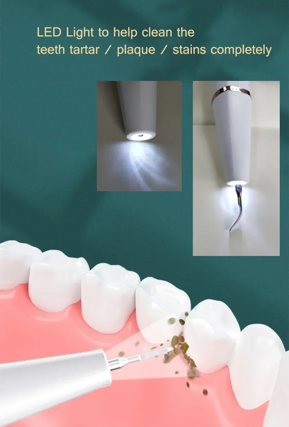 Electric Sonic Teeth Tartar Remover and Plaque Cleaner - 14