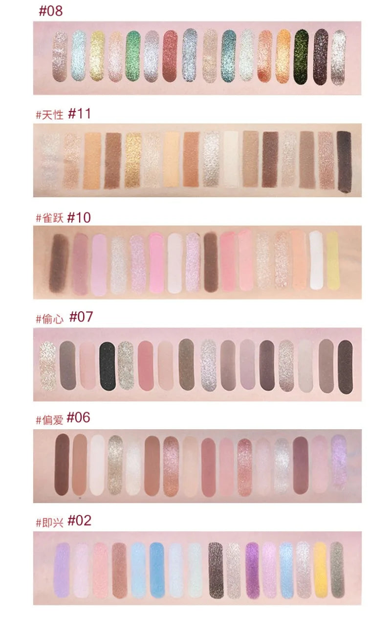 16-Color Versatile Eyeshadow Palette for Daily & Glam Looks - 29