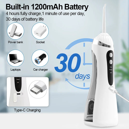 Portable Electric Water Flosser for Deep Teeth Cleaning