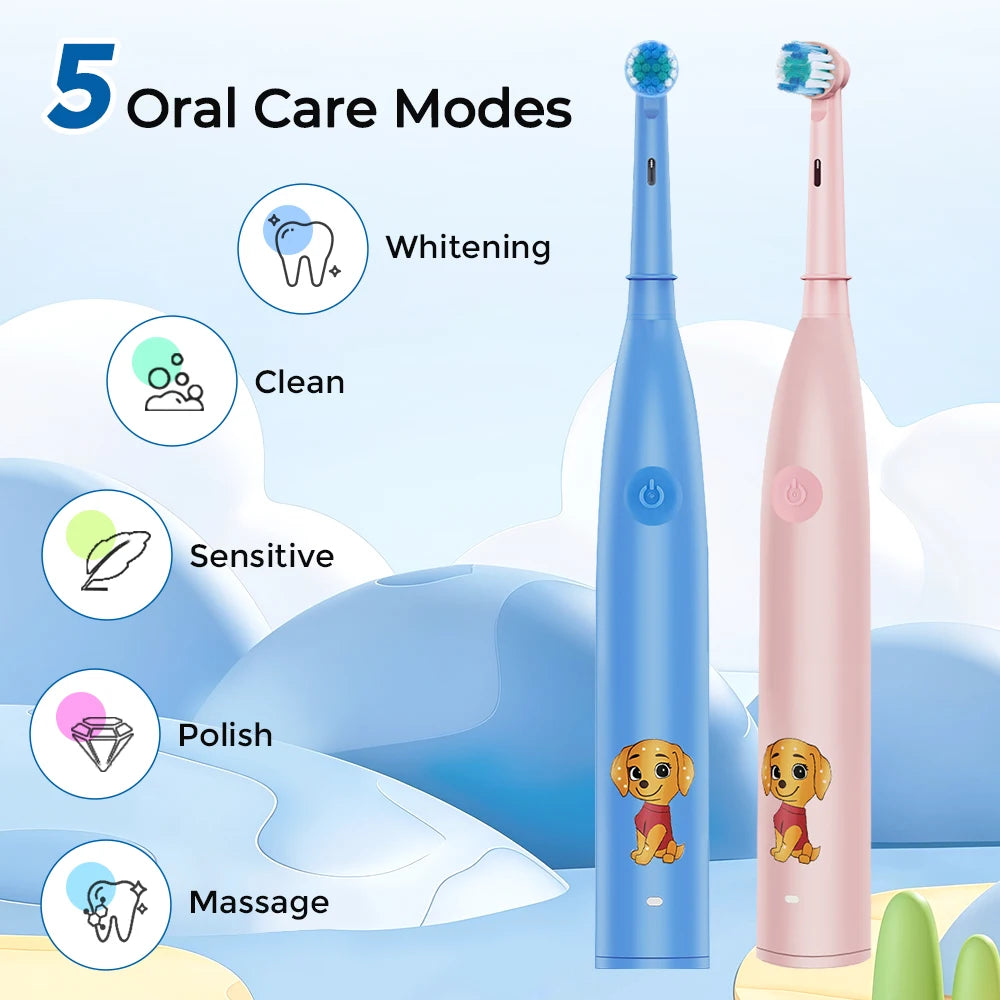 Rechargeable Electric Toothbrush for Kids with Smart Timer - 8