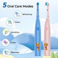 Rechargeable Electric Toothbrush for Kids with Smart Timer