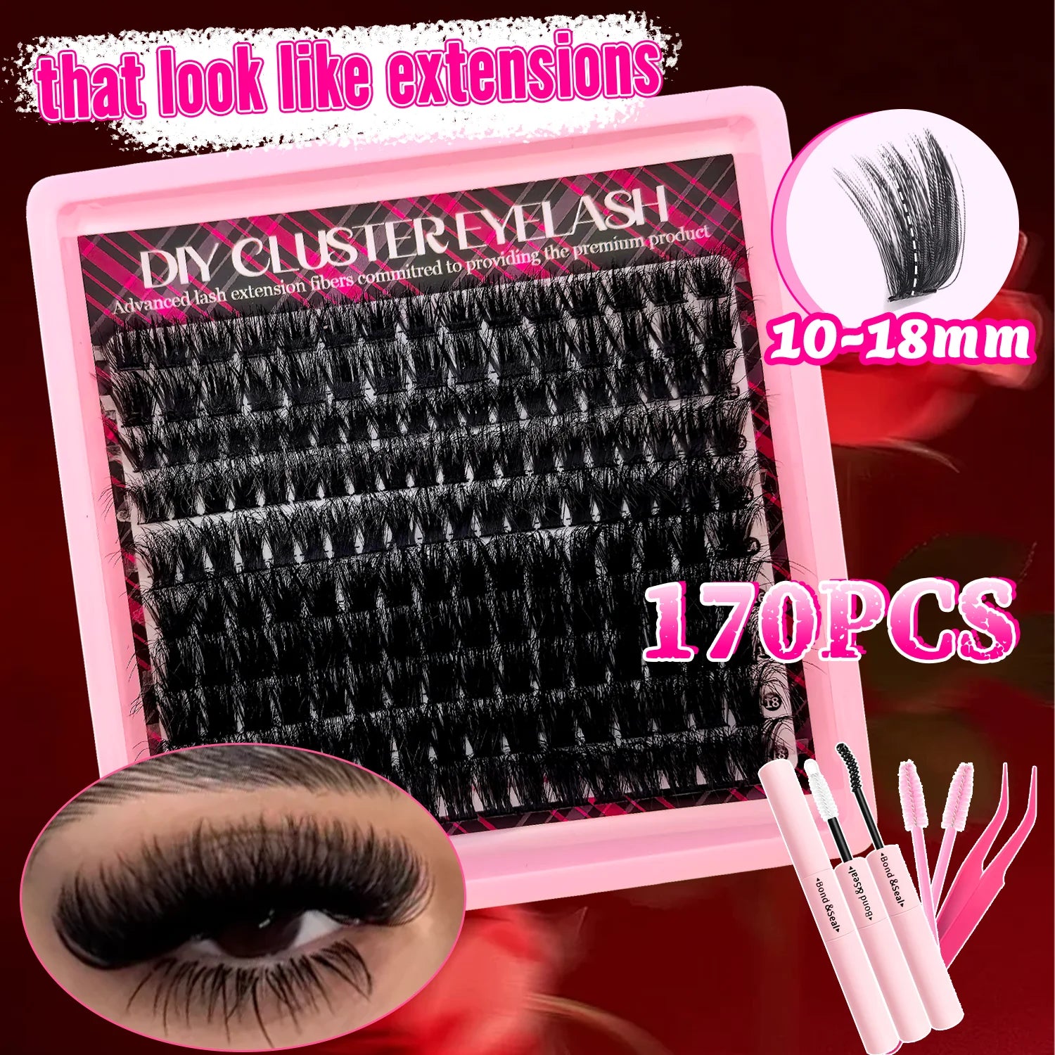 DIY Eyelash Cluster Extension Kit for Professional Volume - 8