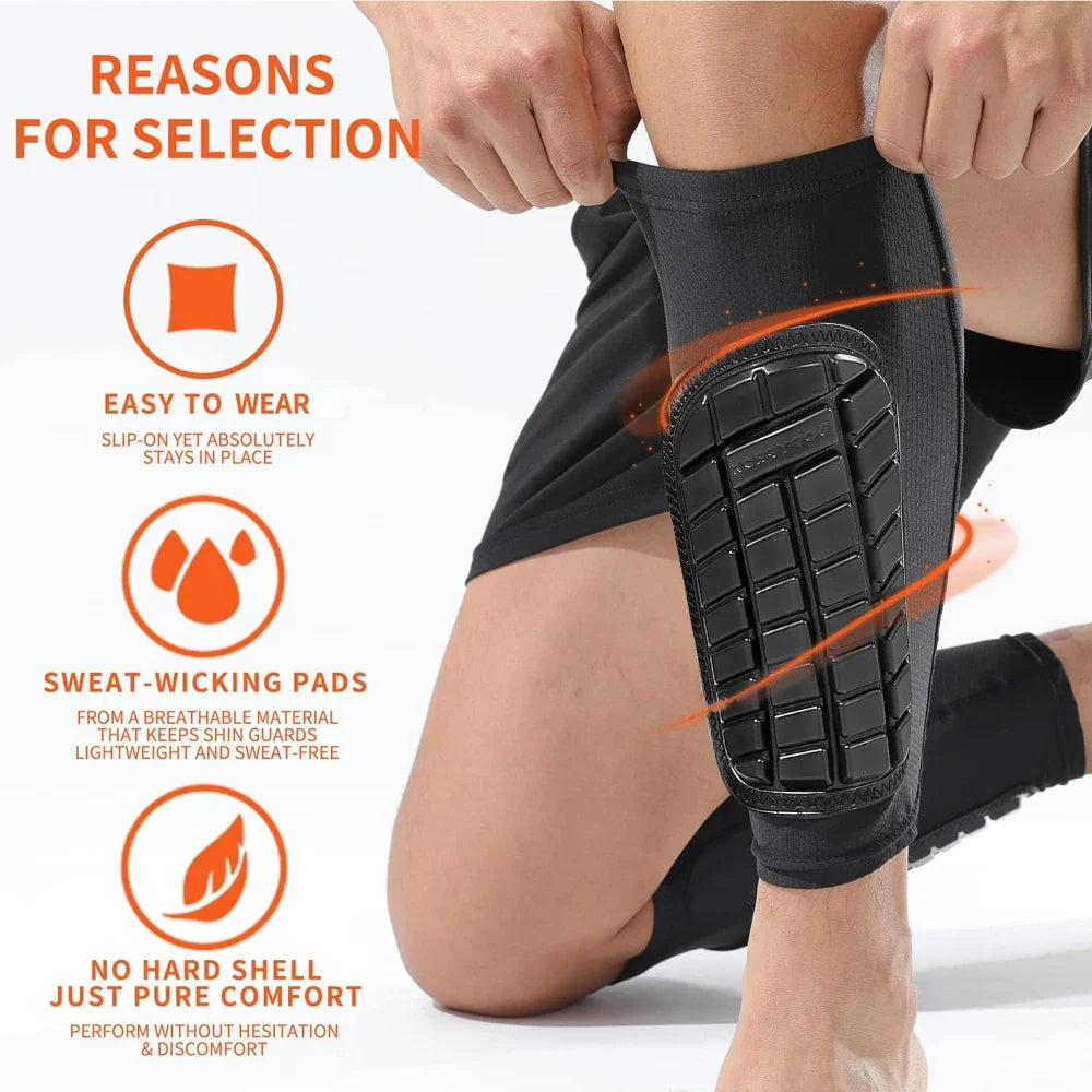 Impact-Resistant Shin Guard Sleeves for Sports - 11