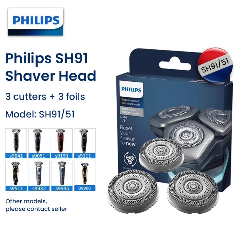 Replacement Shaver Heads for Series 9000 and Prestige Shavers - 3