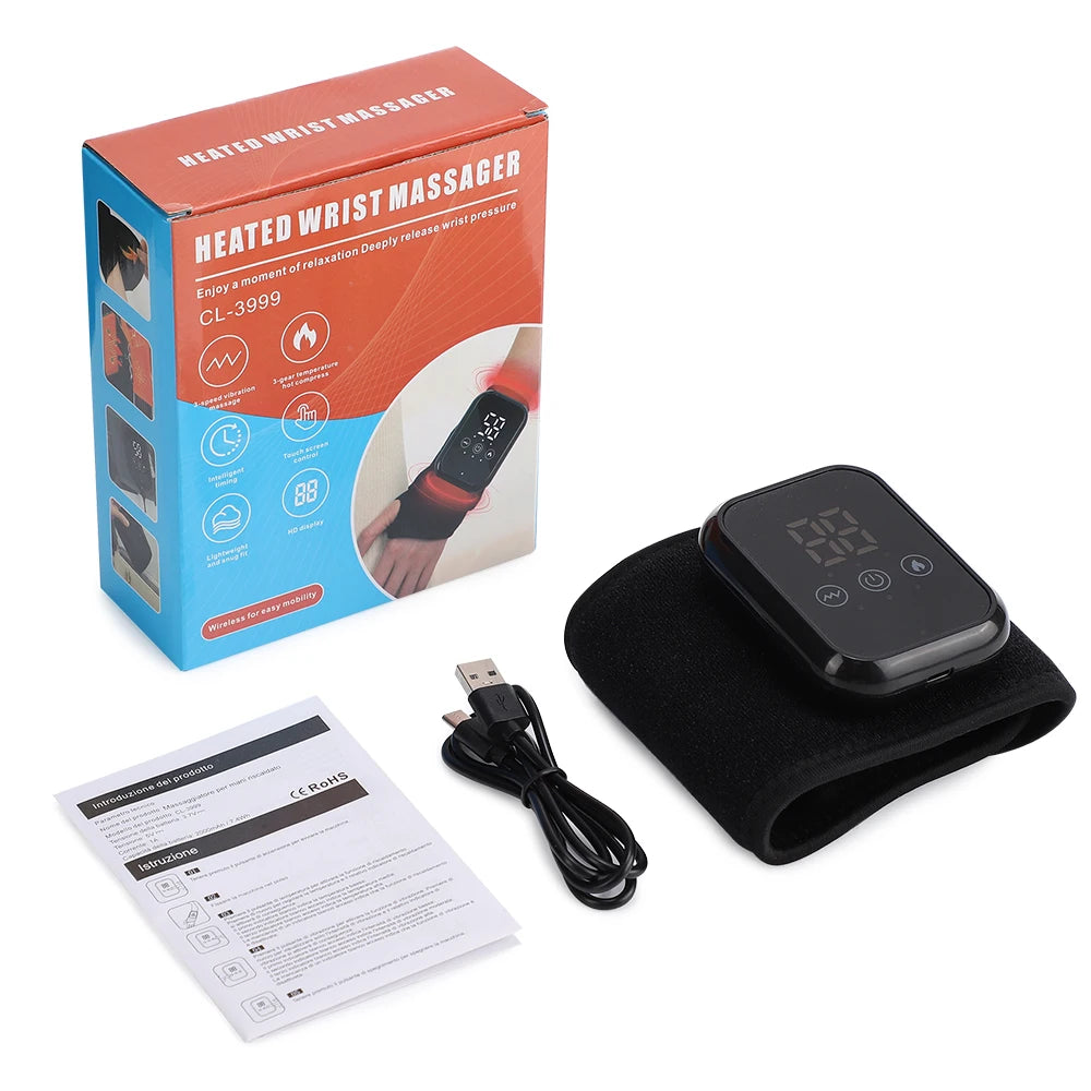Heated Vibrating Wrist Massager for Pain Relief - 21