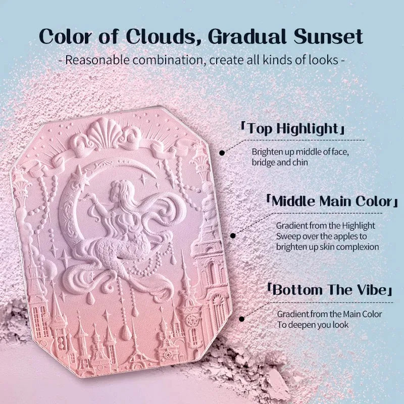 Gradient Mermaid Cheek Blush with Matte Finish - 4