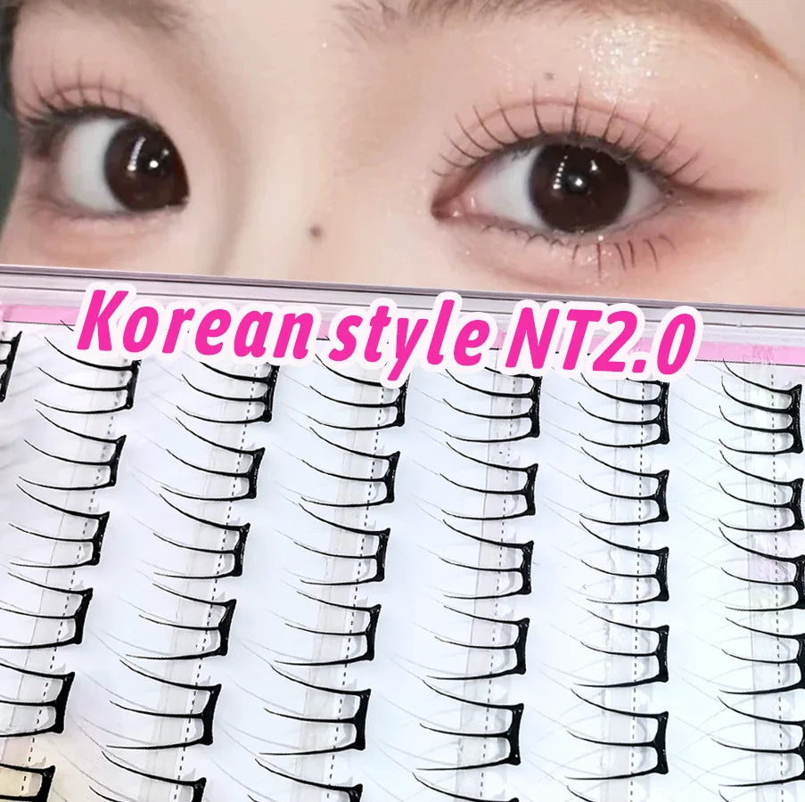 Self-Adhesive Korean Style Individual Cluster Eyelashes - 1
