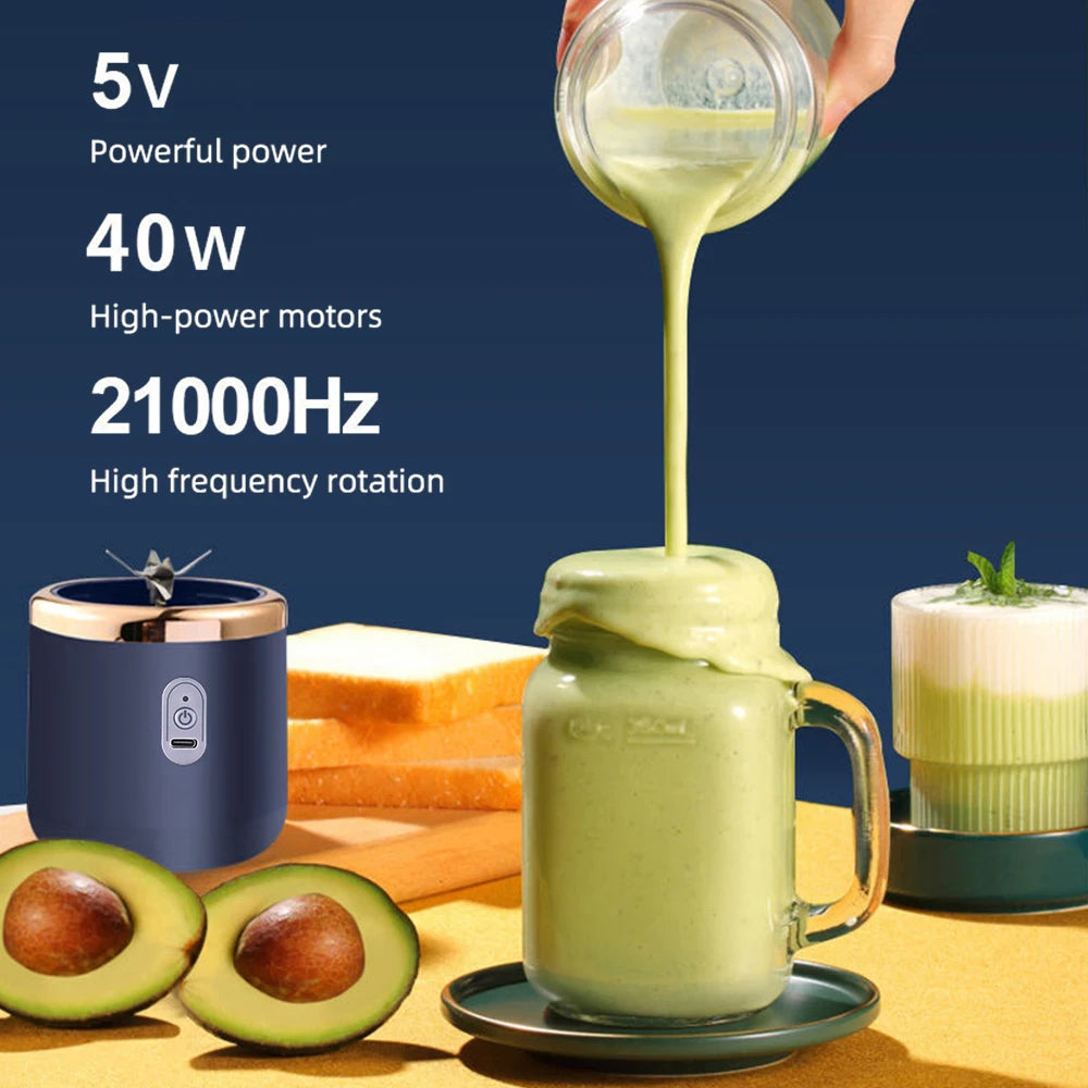 Portable Rechargeable Electric Fruit Blender for Smoothies - 4