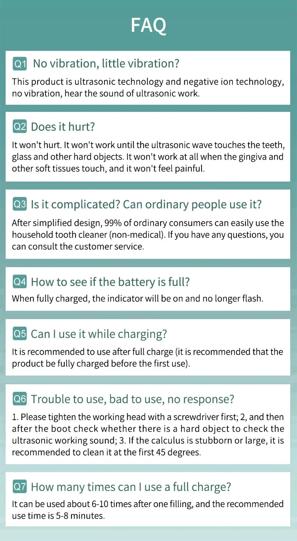 Electric Sonic Teeth Tartar Remover and Plaque Cleaner - 19