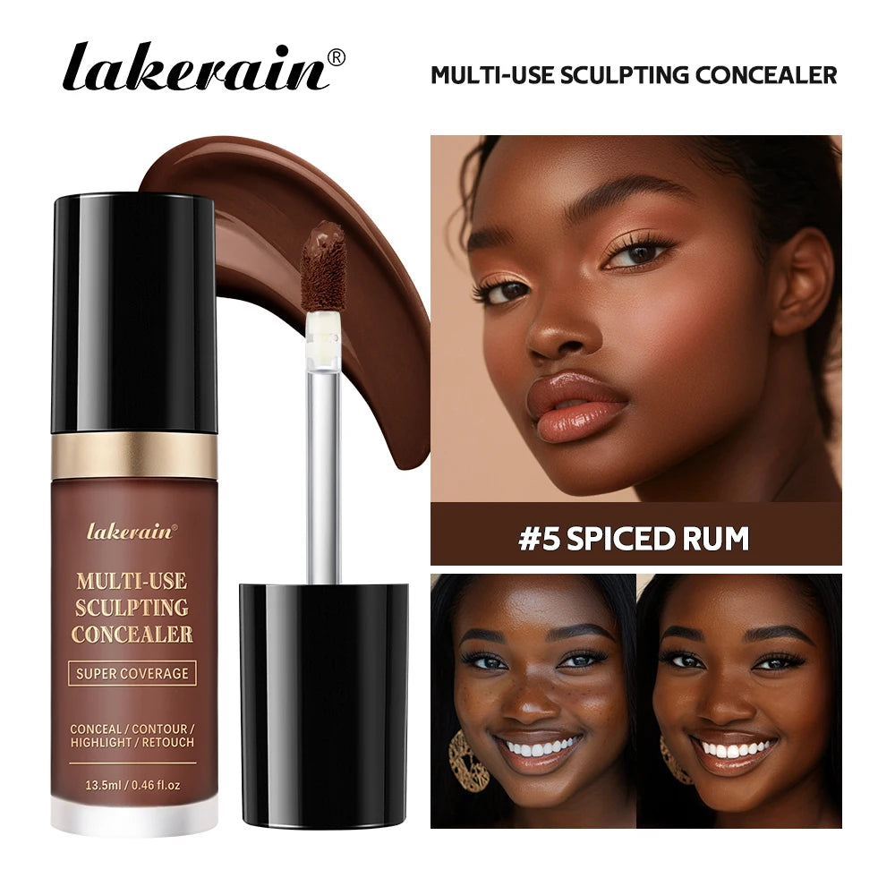 5-Color Waterproof Sculpting Concealer for Flawless Coverage - 19