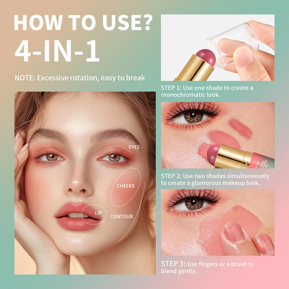 Dual-Ended Cream Blush and Bronzer Stick - 16