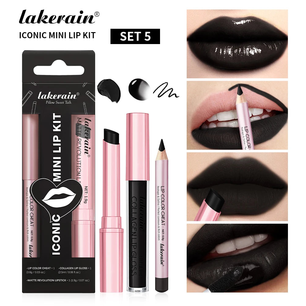 3-Piece Waterproof Matte Lip Makeup Set for Travel - 20