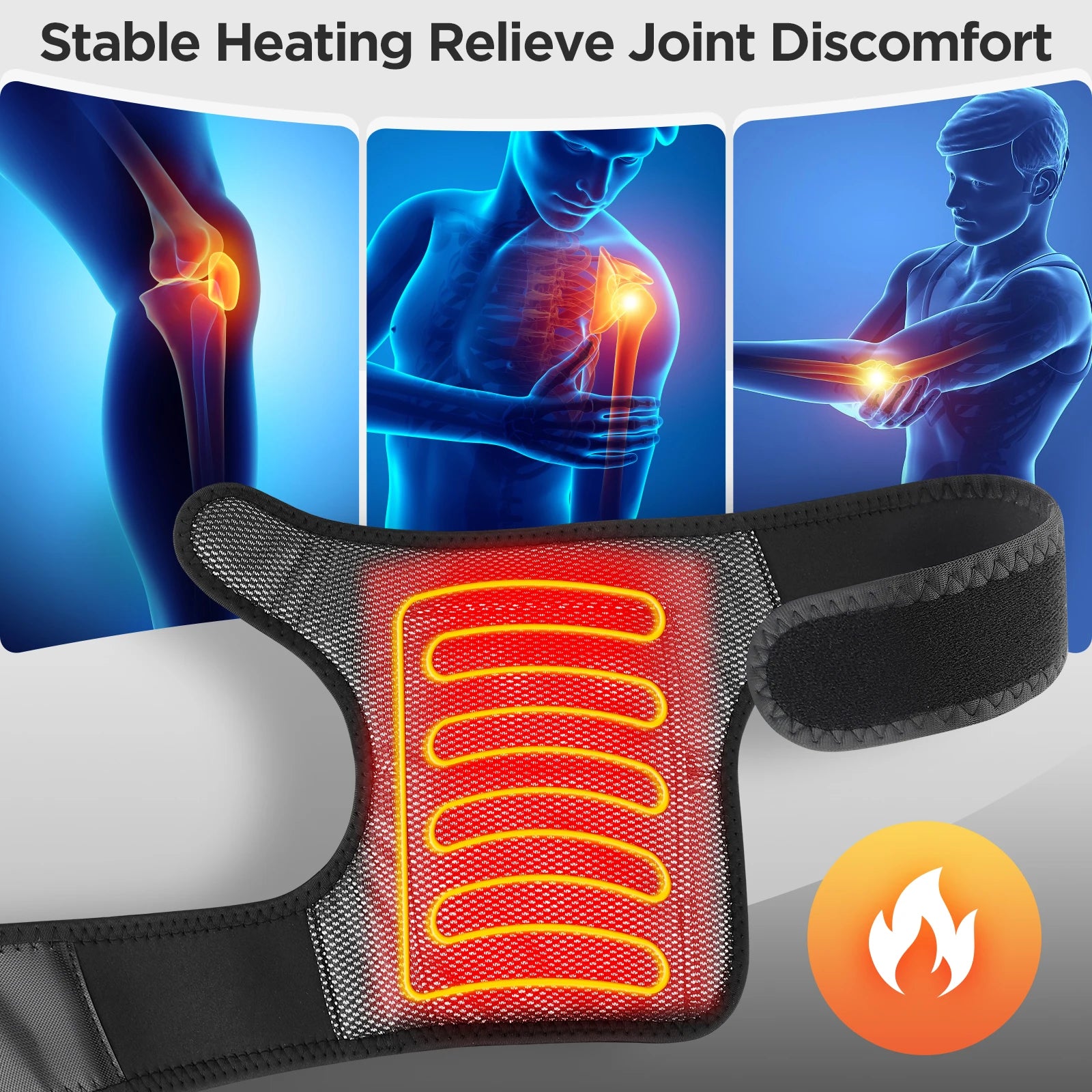 Heated Vibration Massage Brace for Shoulder and Joint Pain - 9