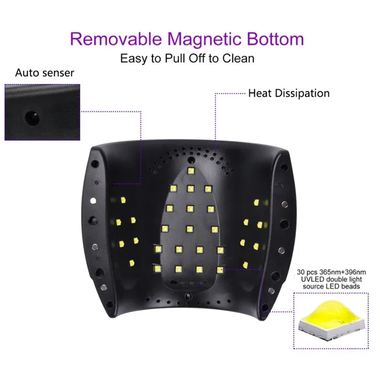 Professional 48W LED UV Nail Dryer for Gel Polish - 8