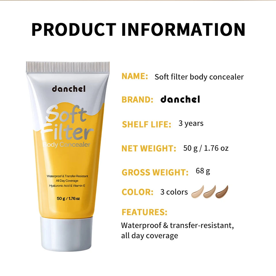 Waterproof Full Coverage Body Concealer for Scars and Tattoos - 17