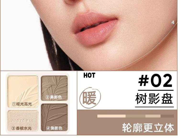 All-in-One Face Contouring and Highlighting Makeup Palette - 19
