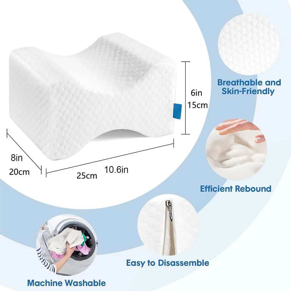Memory Foam Knee Pillow for Side Sleepers - 2