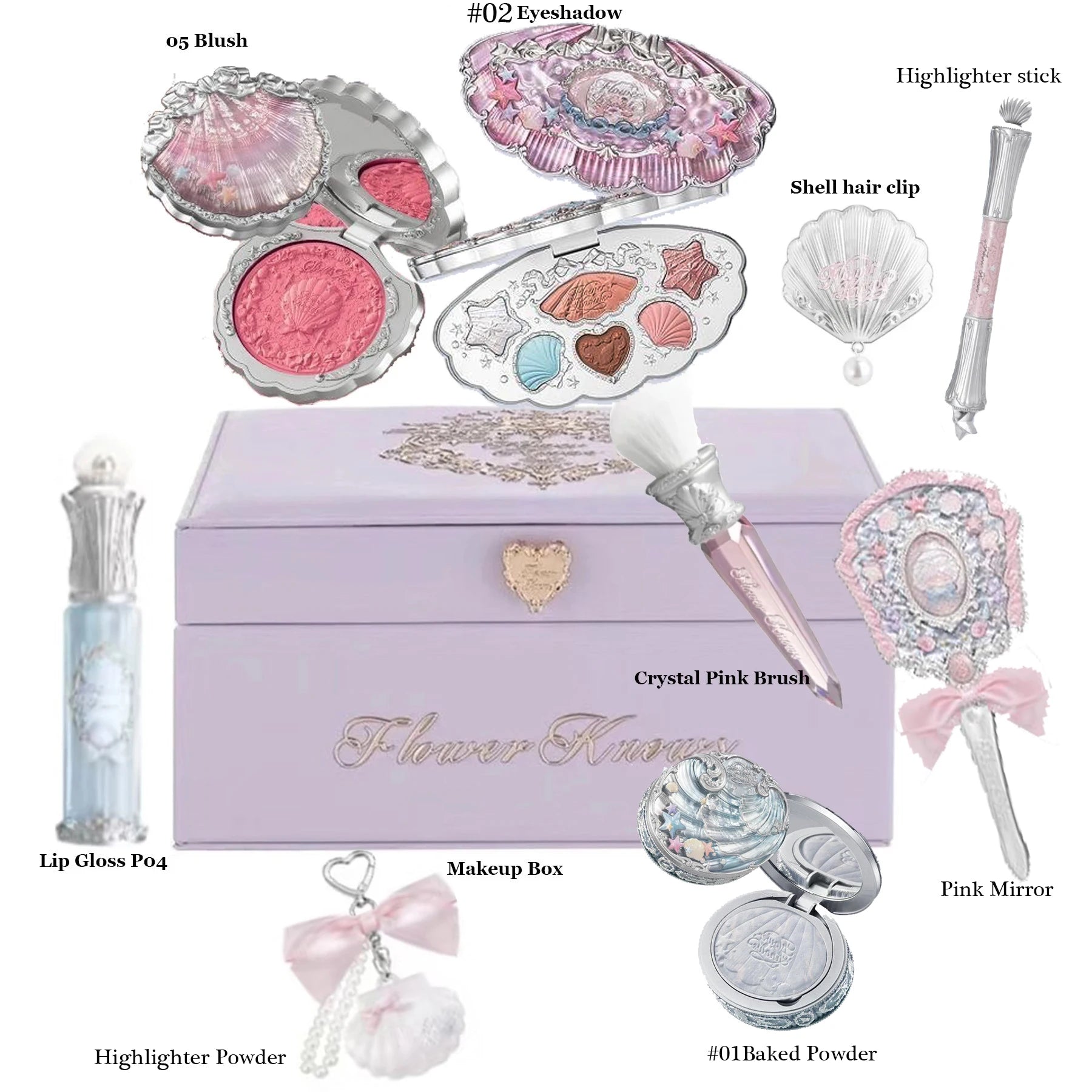 Professional 10-Piece Makeup and Jewelry Gift Set - 1