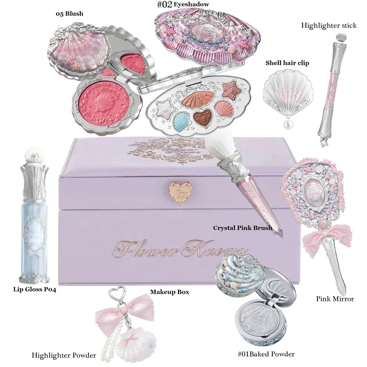 Professional 10-Piece Makeup and Jewelry Gift Set
