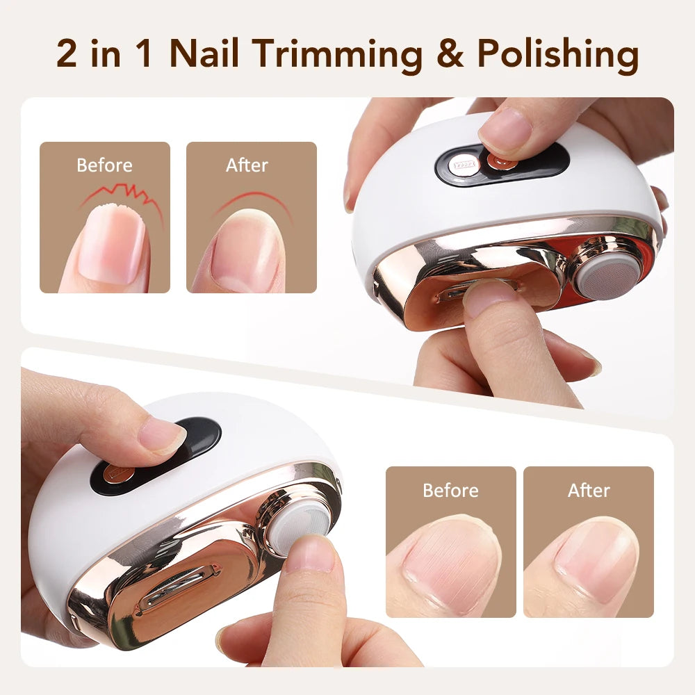 Electric Automatic Nail Trimmer and Polisher - 34