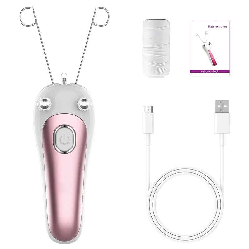 Portable Electric Cotton Threading Hair Remover for Face and Body - 19