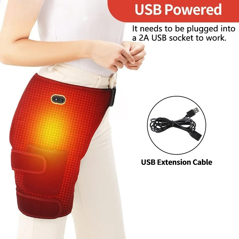 Heated Hip and Thigh Support Brace for Pain Relief - 10