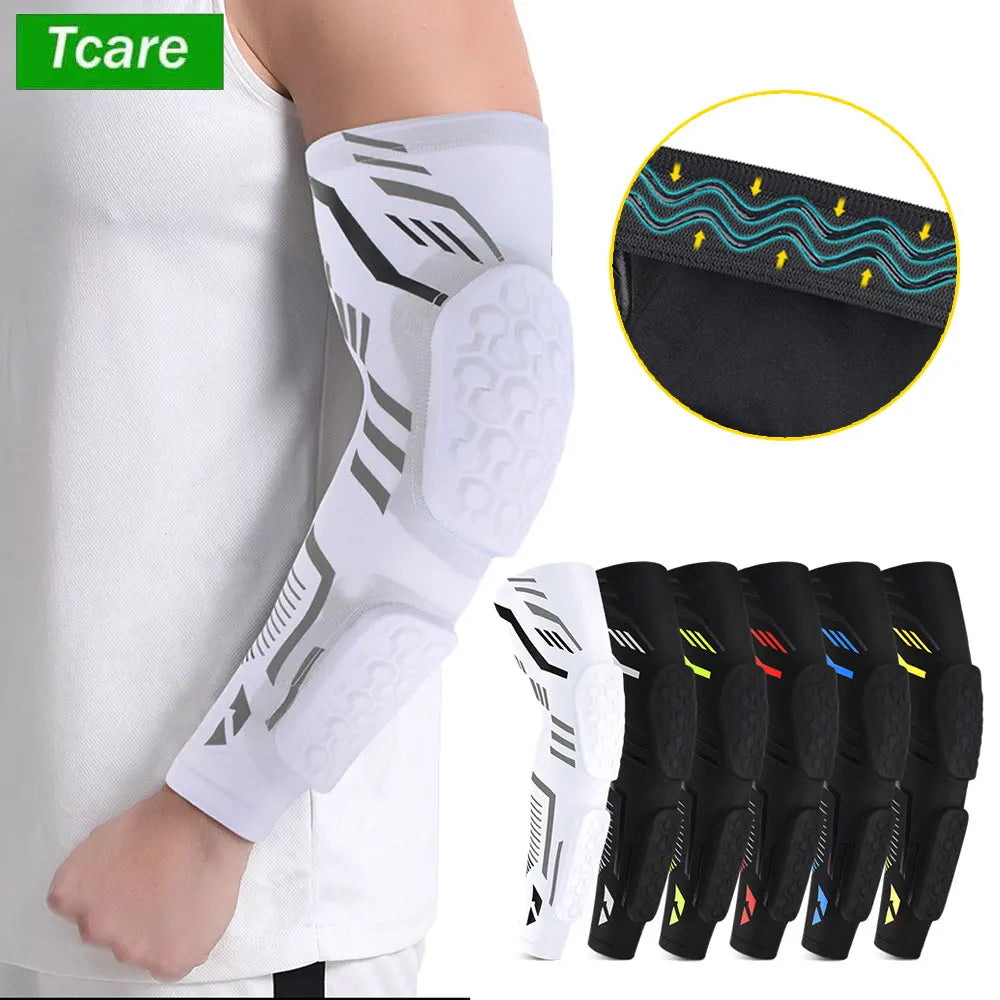 Padded Compression Arm Sleeve for Sports and Injury Protection