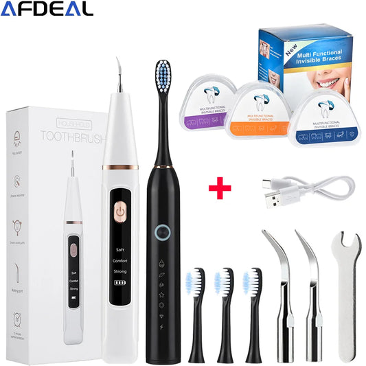 Complete Ultrasonic Dental Care & Teeth Whitening System
