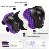 6-Piece Kids Protective Gear Set for Skating and Cycling