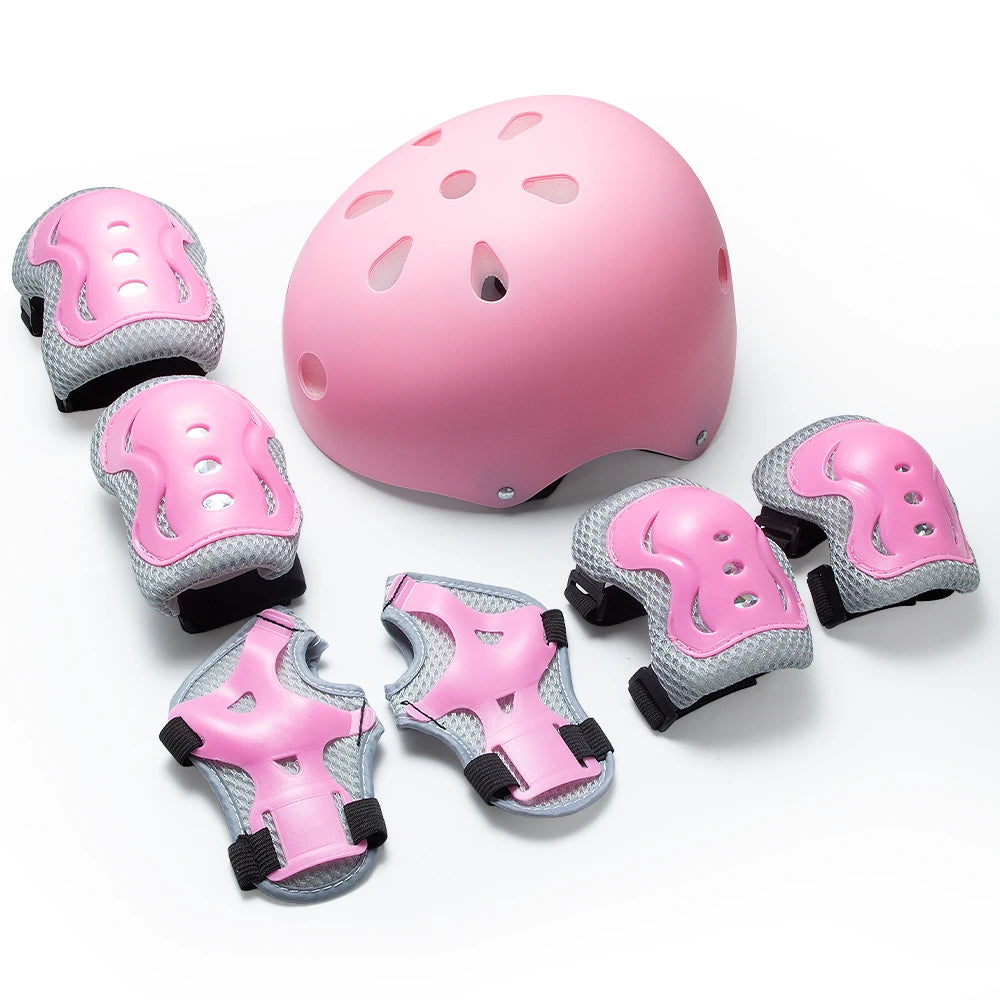 7-Piece Kids Protective Gear and Helmet Set - 21