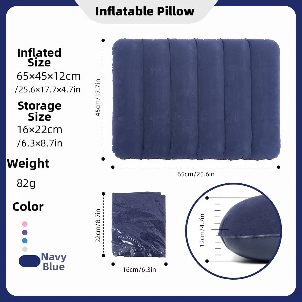 Inflatable Travel Pillow for Neck, Back, and Leg Support - 22