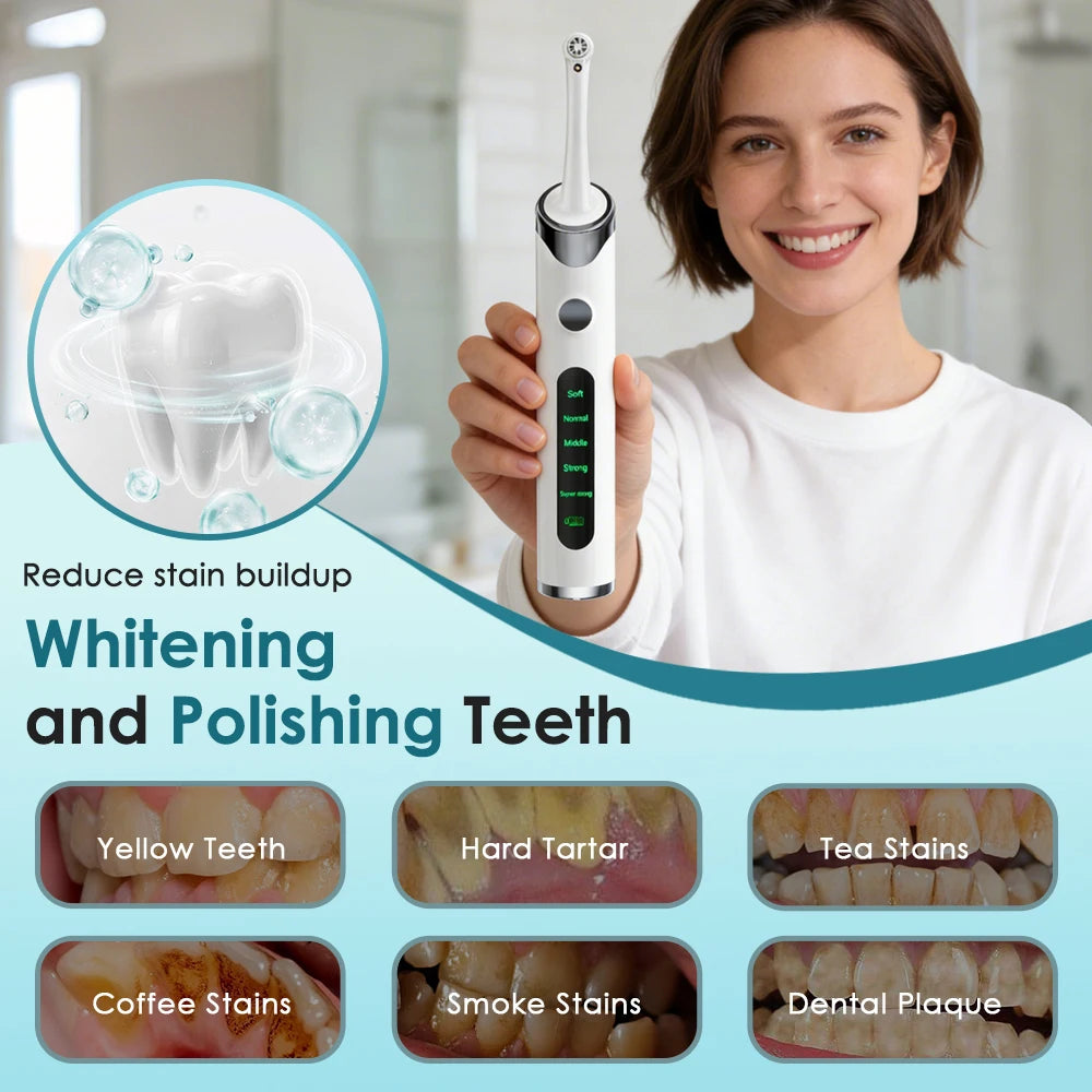 Rechargeable Electric Teeth Polisher and Whitening Kit - 3