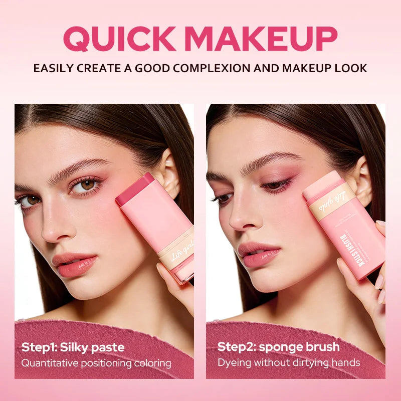 Multi-Purpose Cream Blush Stick for Radiant Cheeks - 4