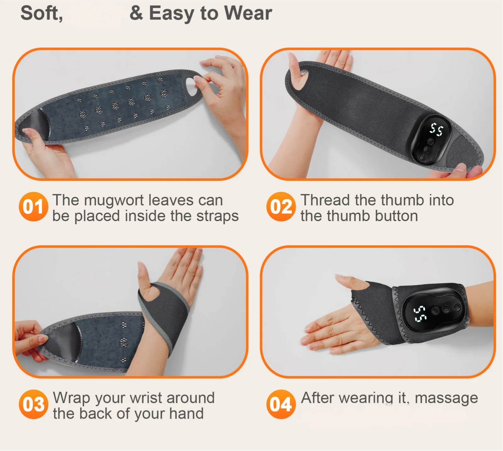 Vibration Ankle & Wrist Massage Wrap for Joint Pain Relief - 15