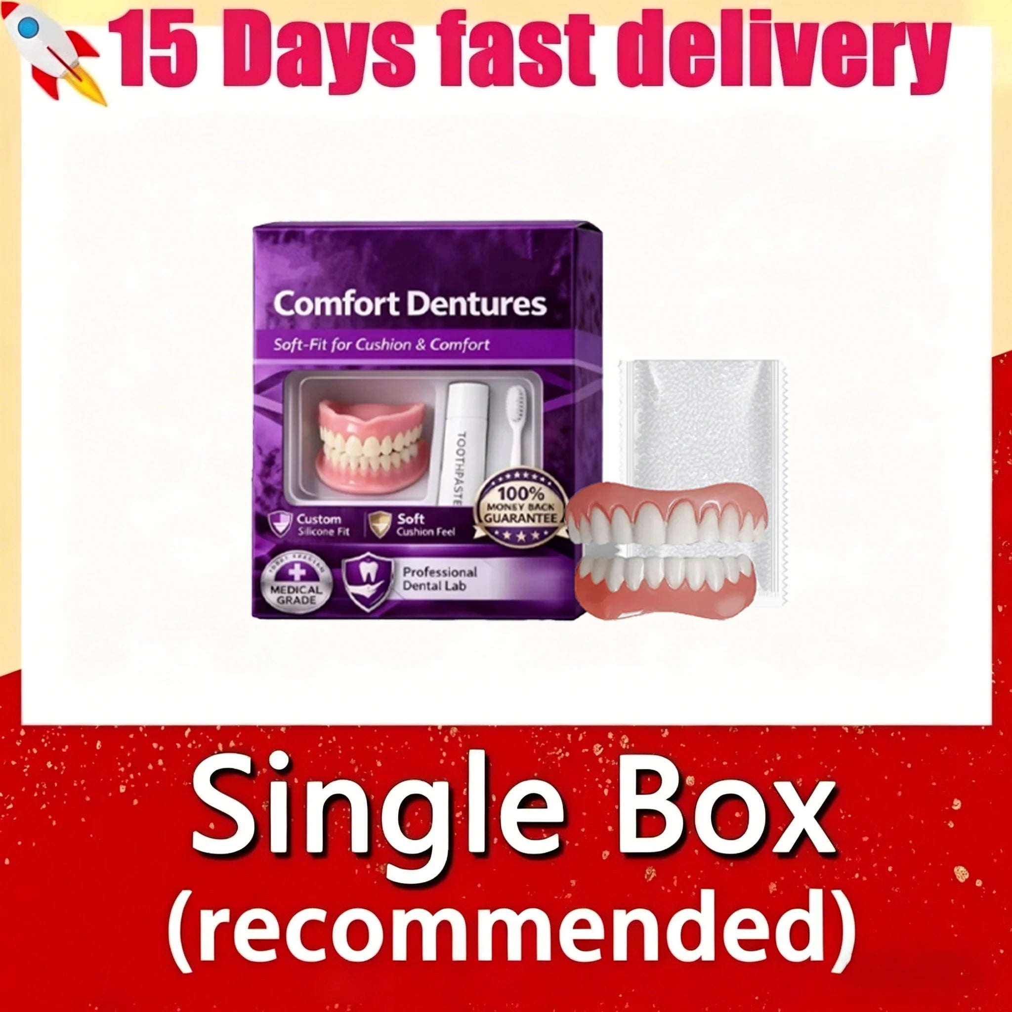 Comfort Fit Silicone Dentures for Instant Smile - 14