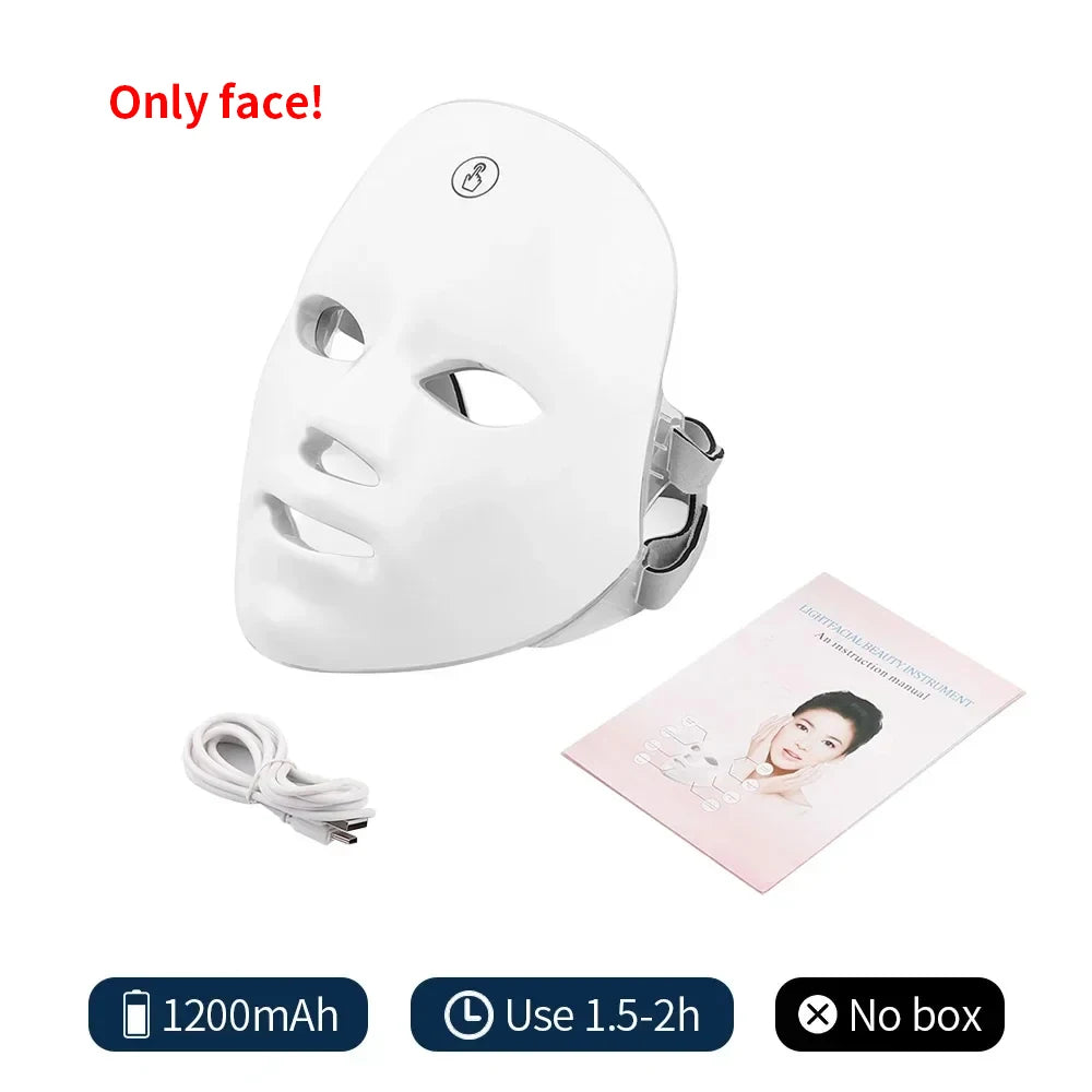 7-Color LED Photon Therapy Facial Mask - 30
