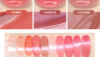 10-Color Jelly Lip Gloss Palette with Bow Design