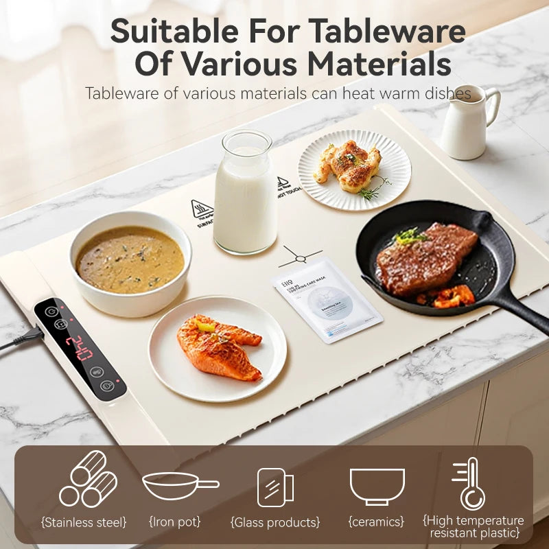 Foldable Electric Food Warming Mat for Parties and Buffets - 4