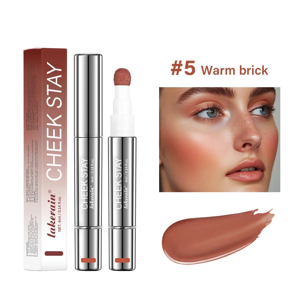 Long-Lasting Liquid Blush with Sponge Applicator - 19