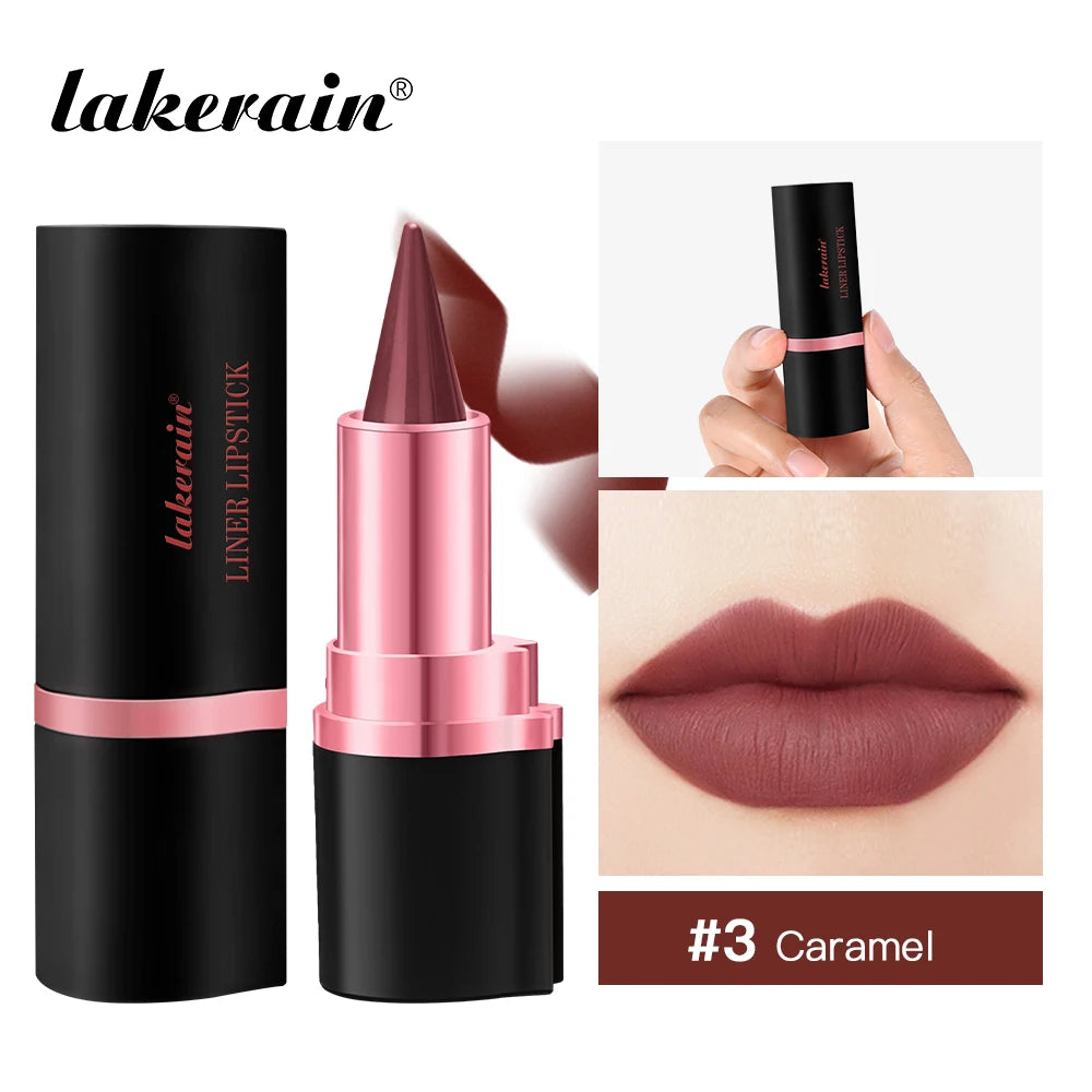 2-in-1 Waterproof Matte Lip Liner and Lipstick Crayon - 28