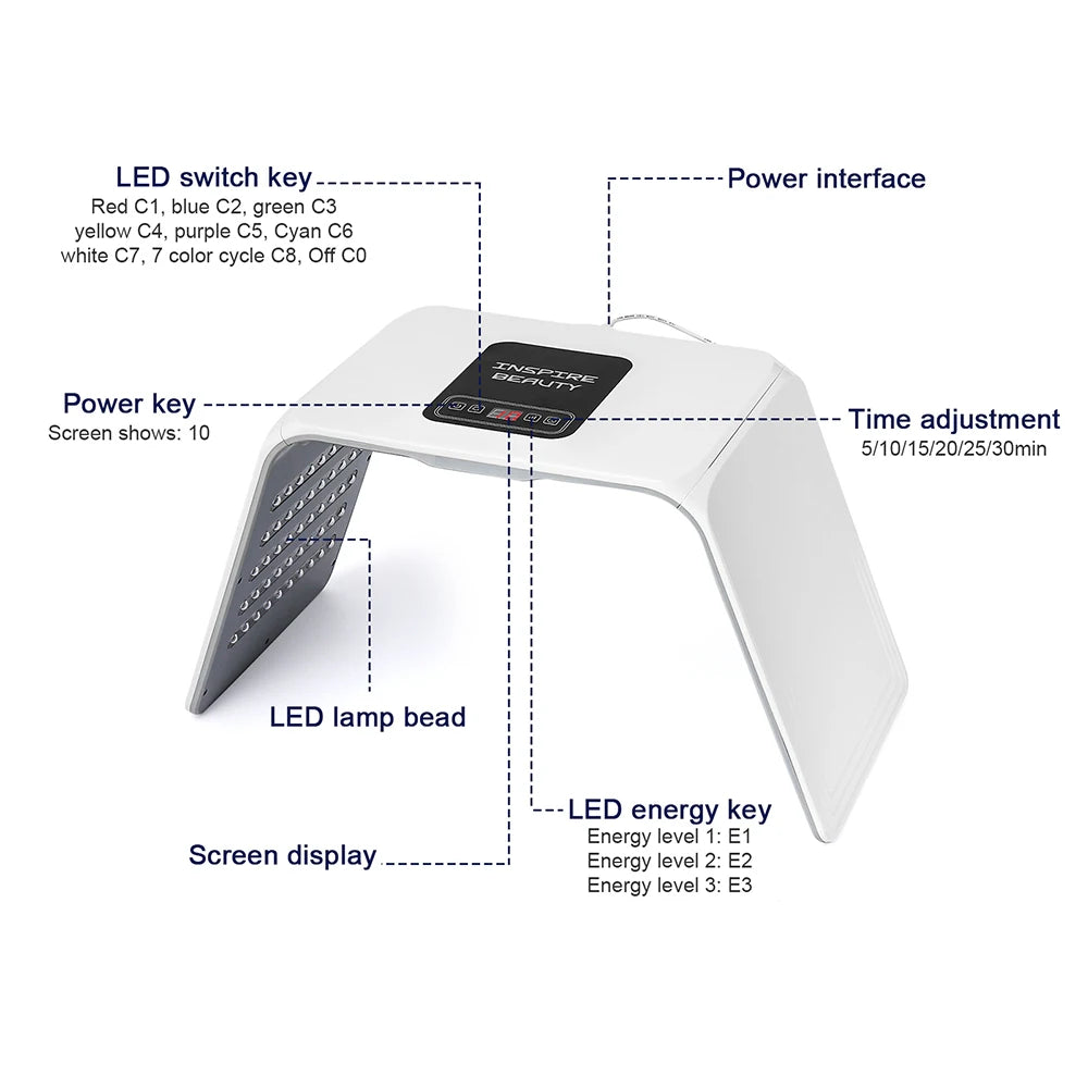 7-Color LED Photon Therapy Beauty Machine for Face and Body - 17